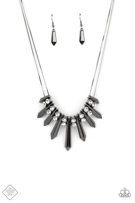 Dangerously Dazzle Black Necklace